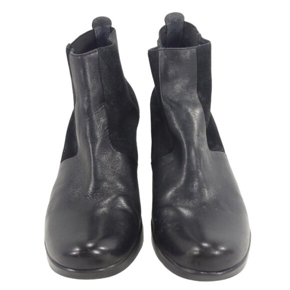 DANSKO Tiffany Nappa Suede Chelsea Ankle Boots 40 10.5 Block Heel Pull On Black - Picture 4 of 9